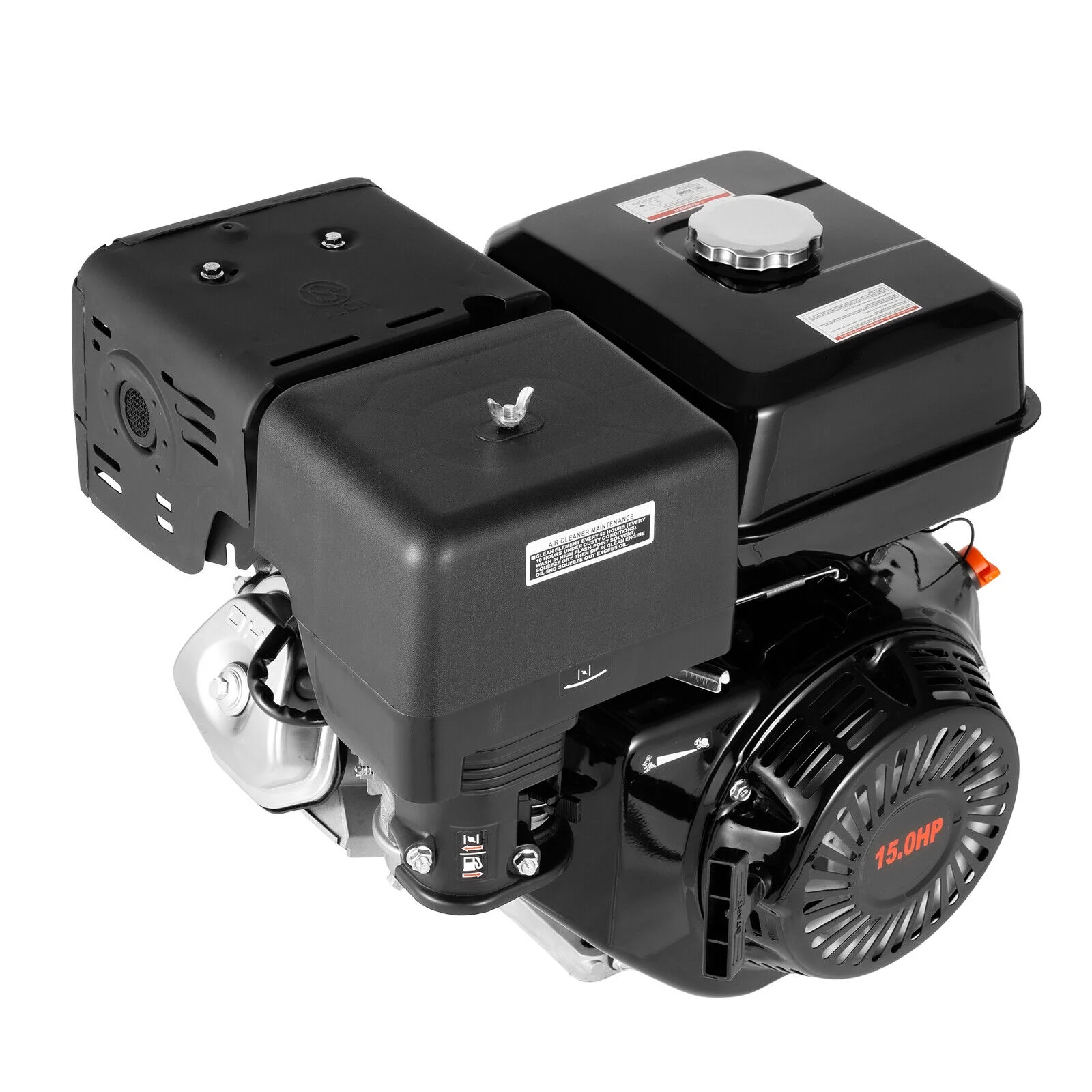 SHZICMY 15HP 4Stroke 420CC Engine OHV Inclined Gas Engine Recoil Start Go Kart Motor Red 190f