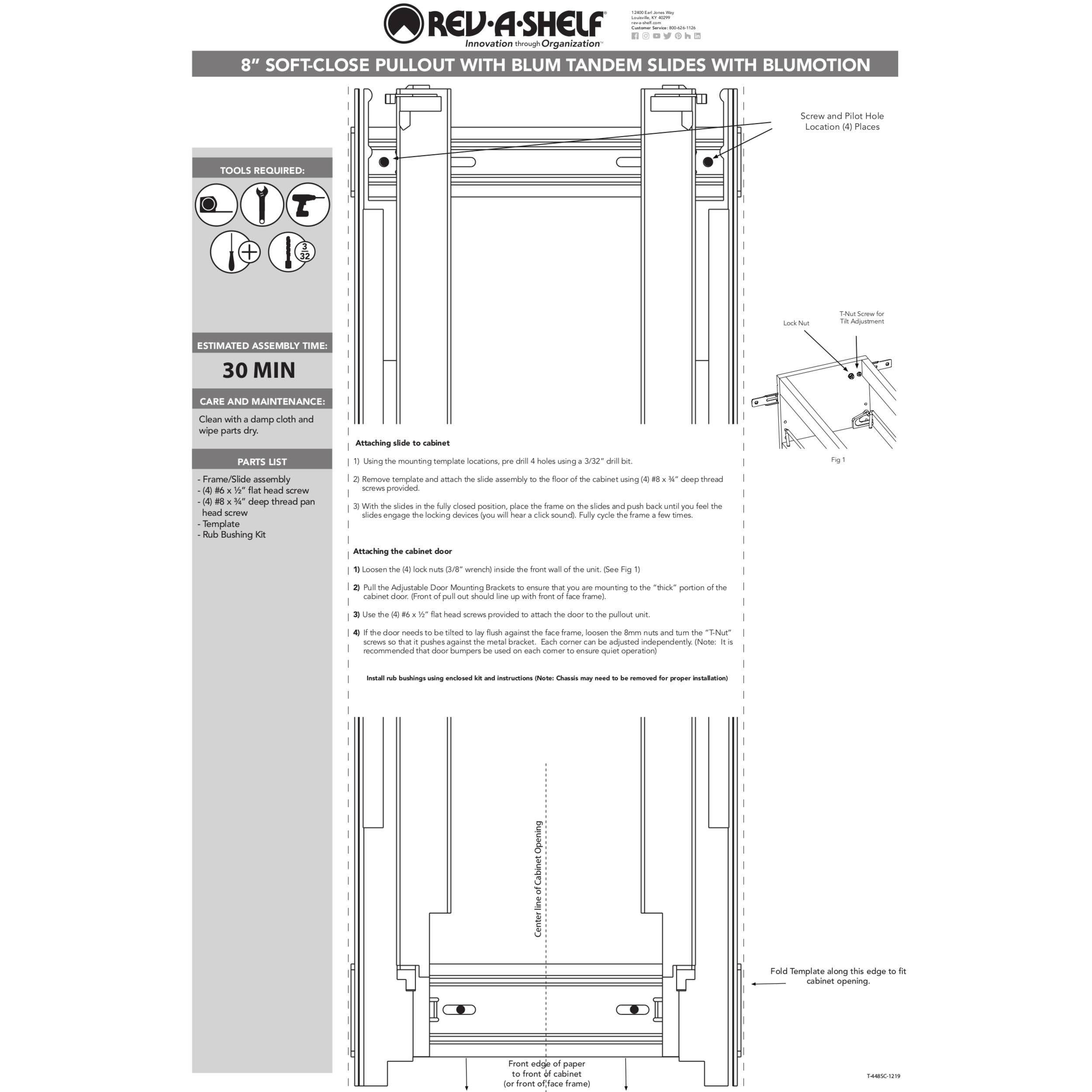 Rev-A-Shelf - 447-BCBBSC-8C - 8x22 Tray Divider, Foil u0026 Wrap Organizer Soft-Close