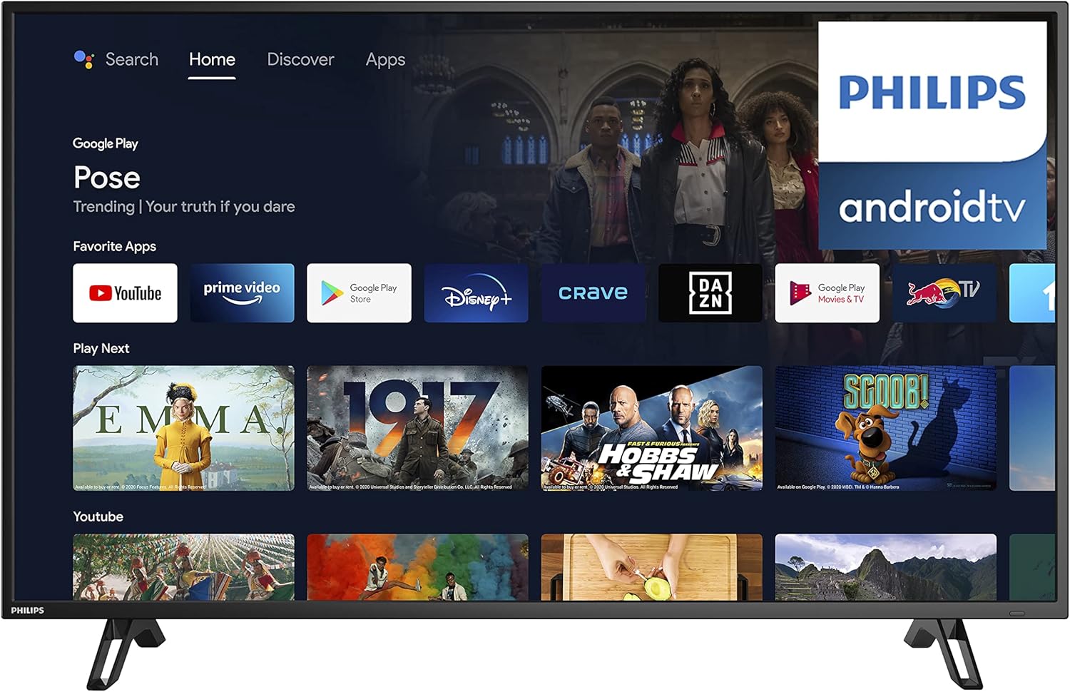 PHILIPS 43" Class 4K Ultra HD (2160p) Android Smart LED TV with Google Assistant (43PFL5766/F6)