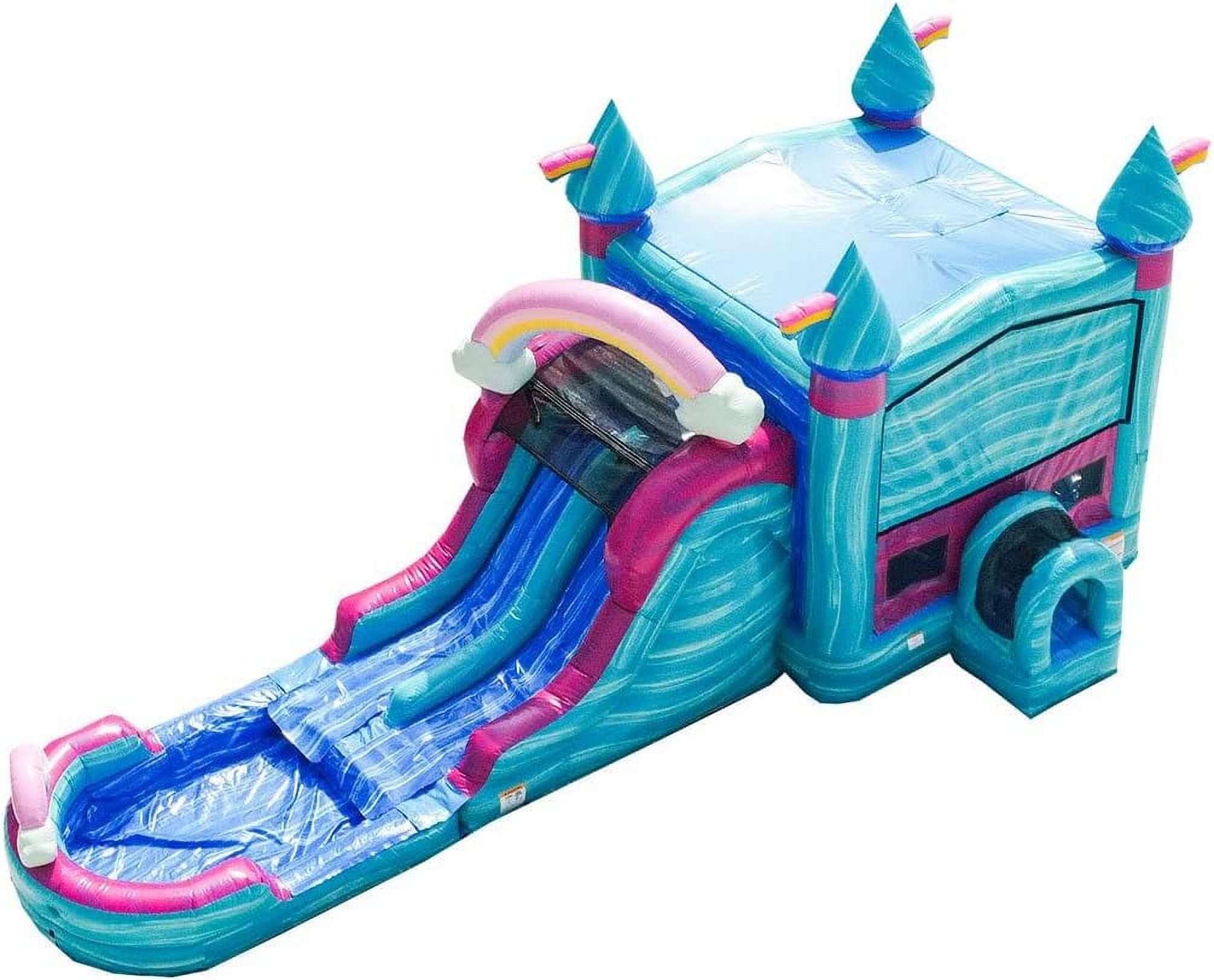 JumpOrange I’MPERFECTLY Commercial Grade Bounce House Water Slide with Pool for Kids and Adults (with Blower)