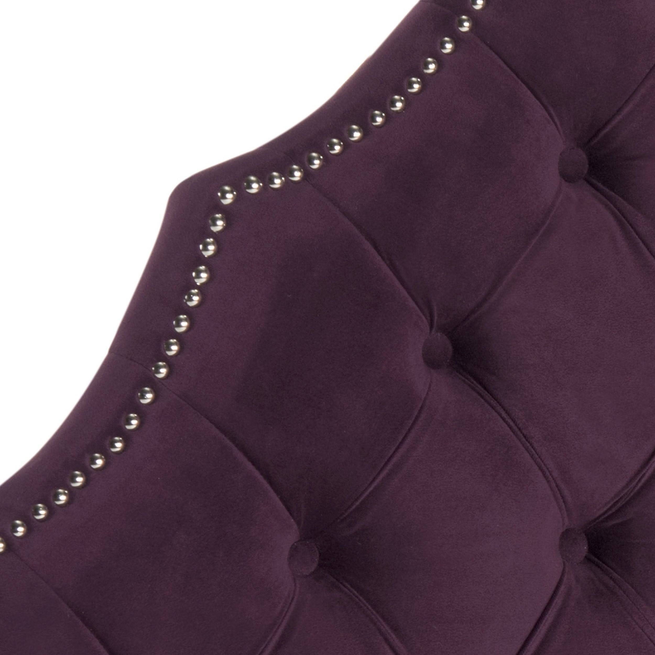 Safavieh Arebelle Velvet Tufted Headboard - Purple - Twin