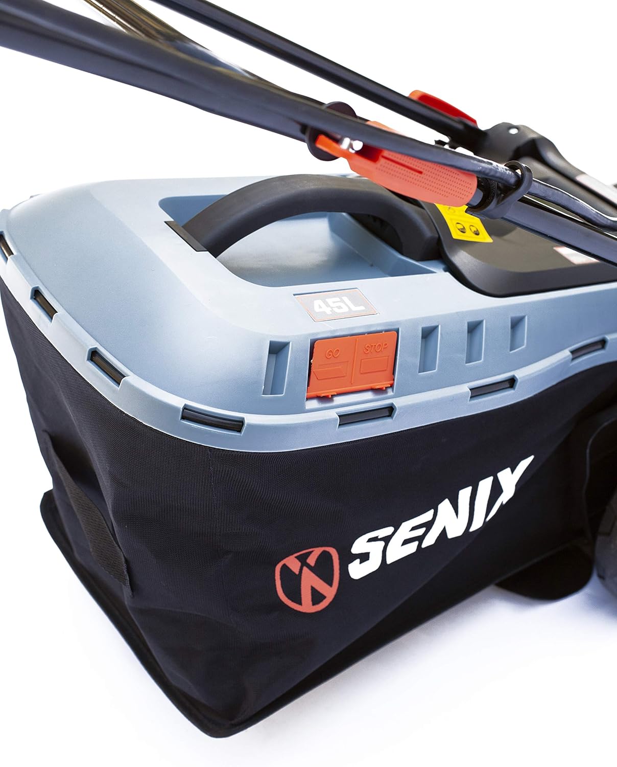SENIX 58 Volt Lithium-Ion Cordless Brushless Push Lawn Mower with Battery and Charger Include, Blue, 15 Inch