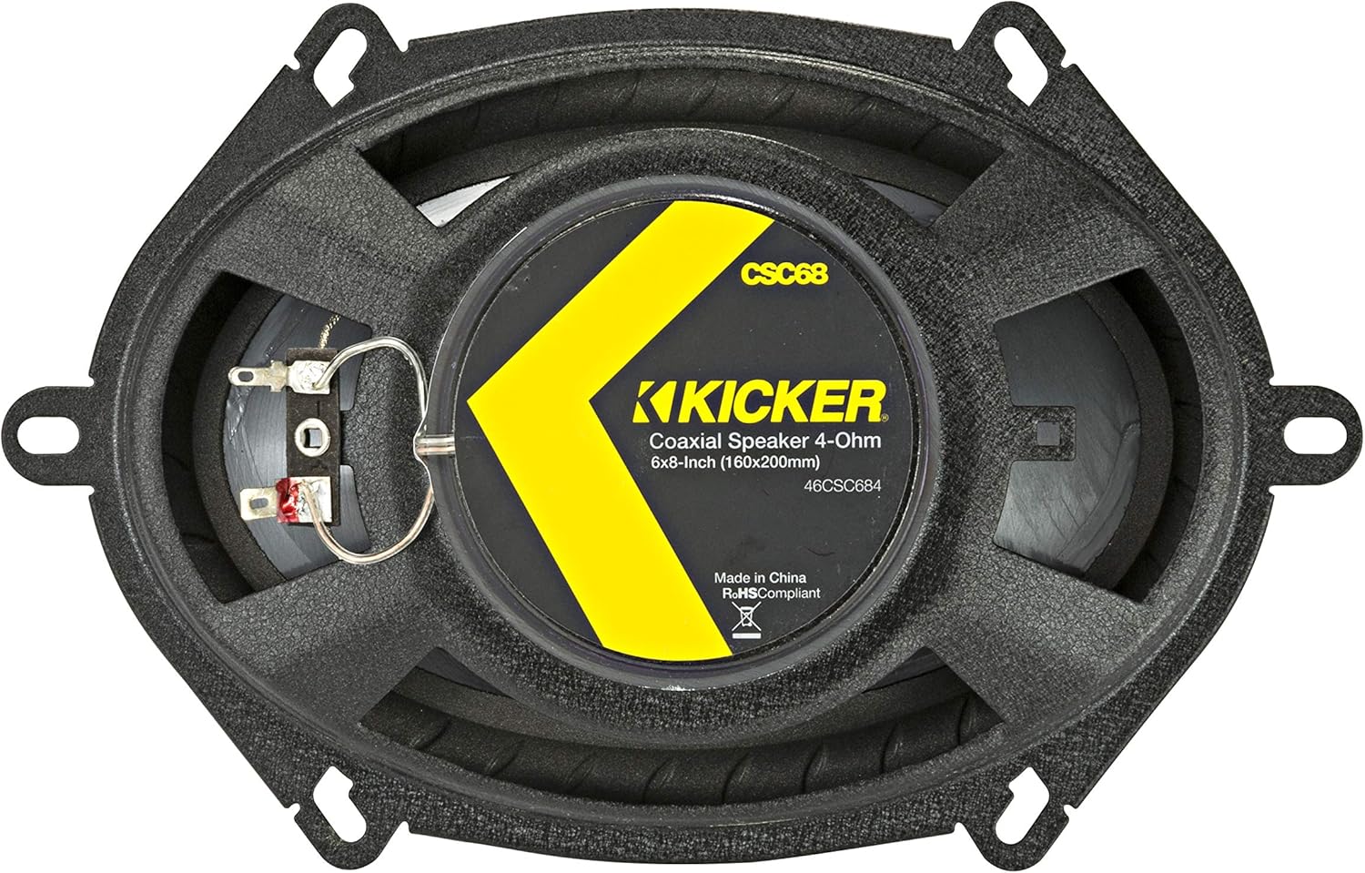 KICKER CS Series CSC68 6 x 8 Inch Car Audio System Speaker, Black (2 Pack)