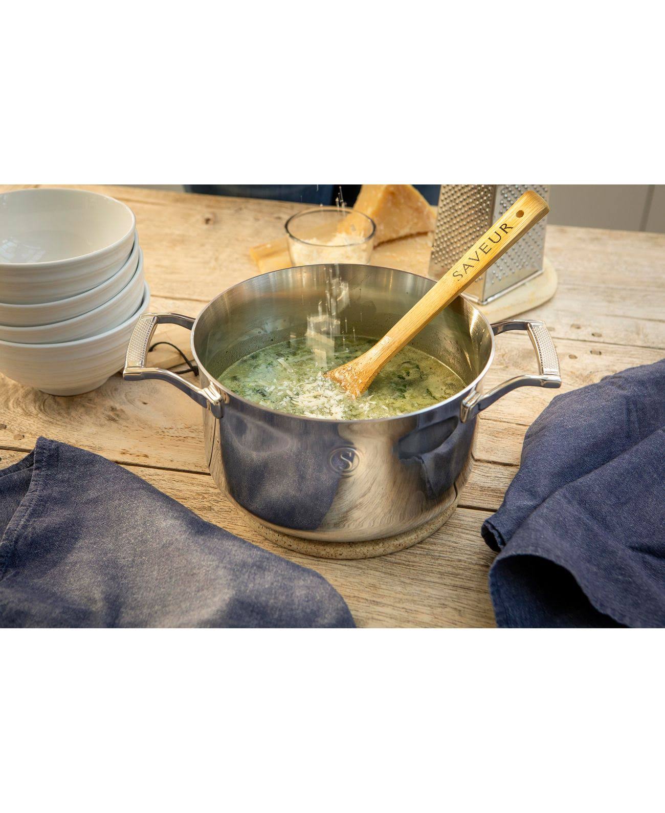 Saveur Selects Voyage Series Tri-Ply Stainless Steel 4-Qt. Casserole Pot