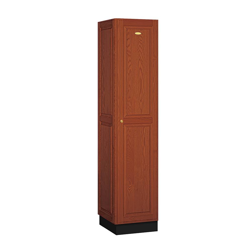 Salsbury Industries 11168MED 1 Wide Solid Oak Executive Wood Locker Single Tier - Medium Oak