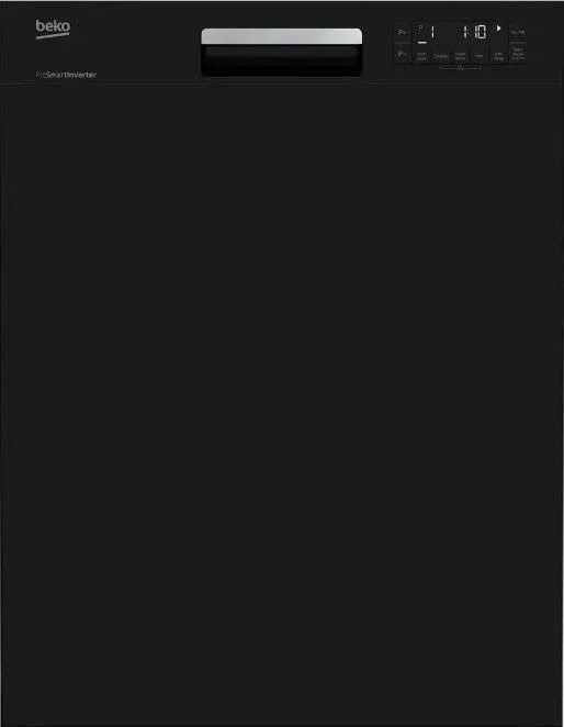 Beko 24x22 Tall-Tub Dishwasher Black DUT25401B
