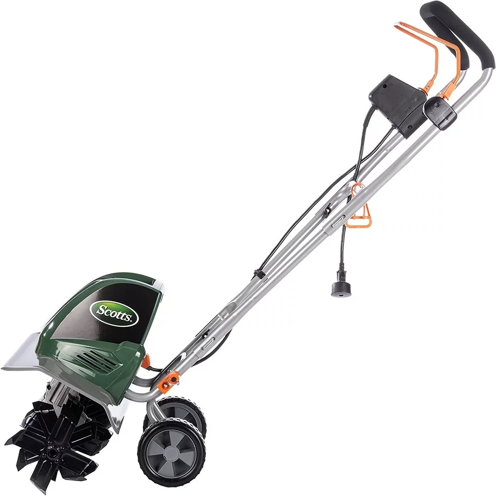 Scotts Outdoor Power Tools 14 Amp 20-Inch Electric Garden Tiller Cultivator, Adjustable Tines, Green
