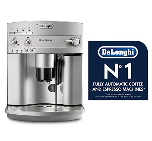 De'Longhi Magnifica Evo Automatic Espresso & Coffee Machine with Auto Milk Frother, Built-in Grinder & Auto-Clean Function - For Latte, Cappuccino, Americano, Iced Coffee, ECAM29084SB , Silver