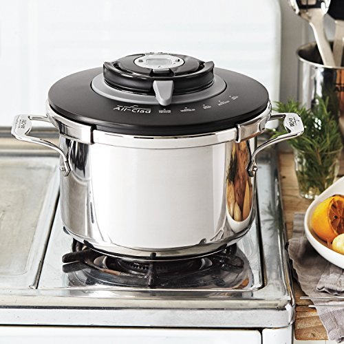 Allclad Automatic Outer Lid Stainless Steel Pressure Cooker With Steaming Basket pressure cooker