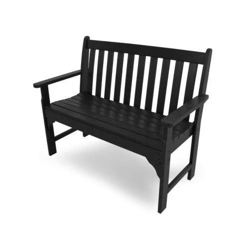 POLYWOOD GNB48BL Vineyard 48x22 Bench in Black
