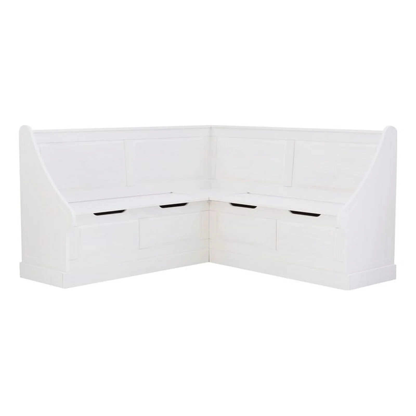 Linon Troyin Wood Corner Breakfast Nook in White