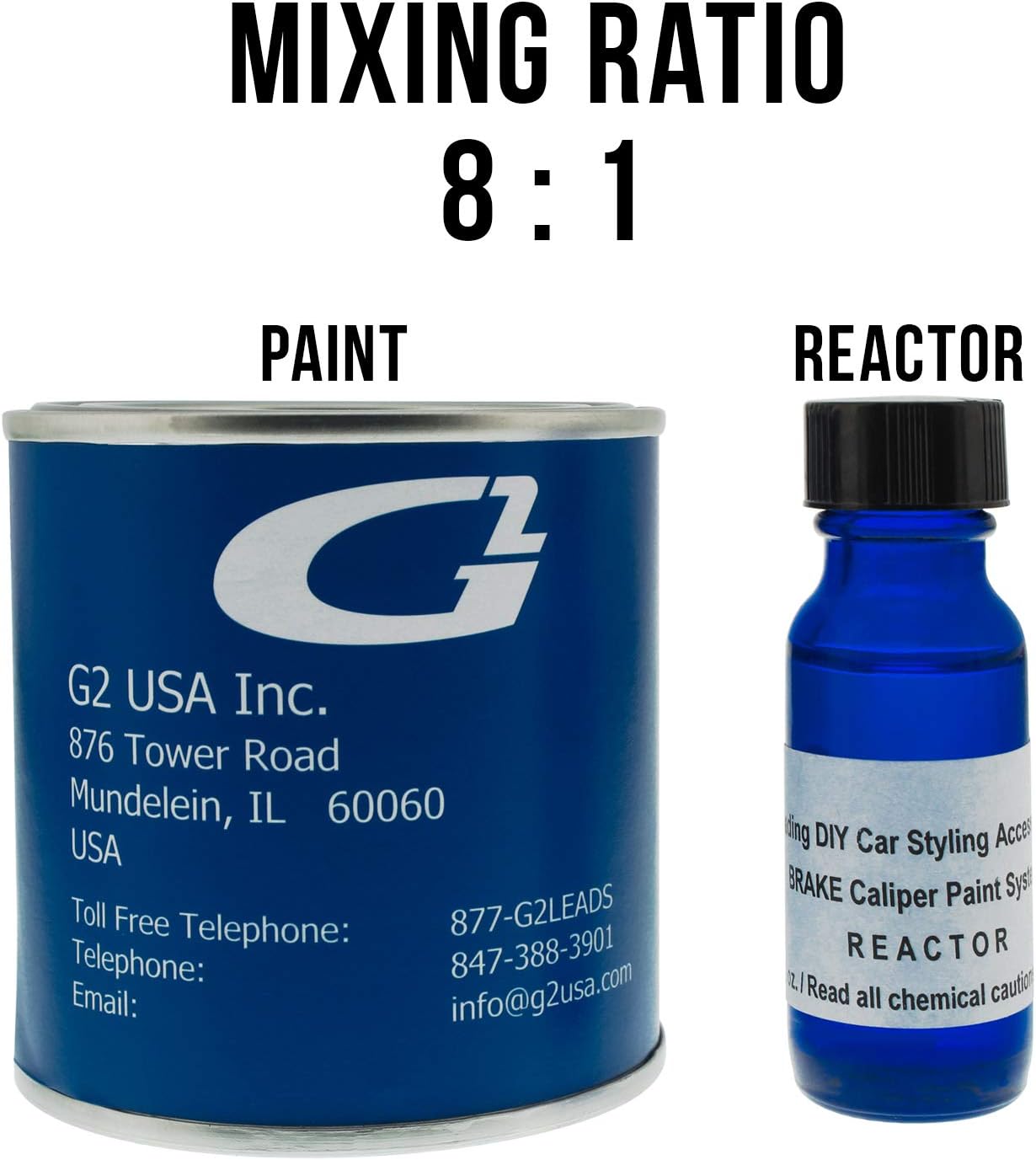 High Temperature High Gloss Self Leveling Brush On Red G2 Brake Caliper Paint System Kit