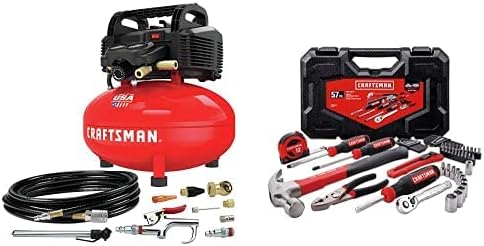 CRAFTSMAN Air Compressor, 6 Gallon, Pancake, Oil-Free with 13 Piece Accessory Kit (CMEC6150K)