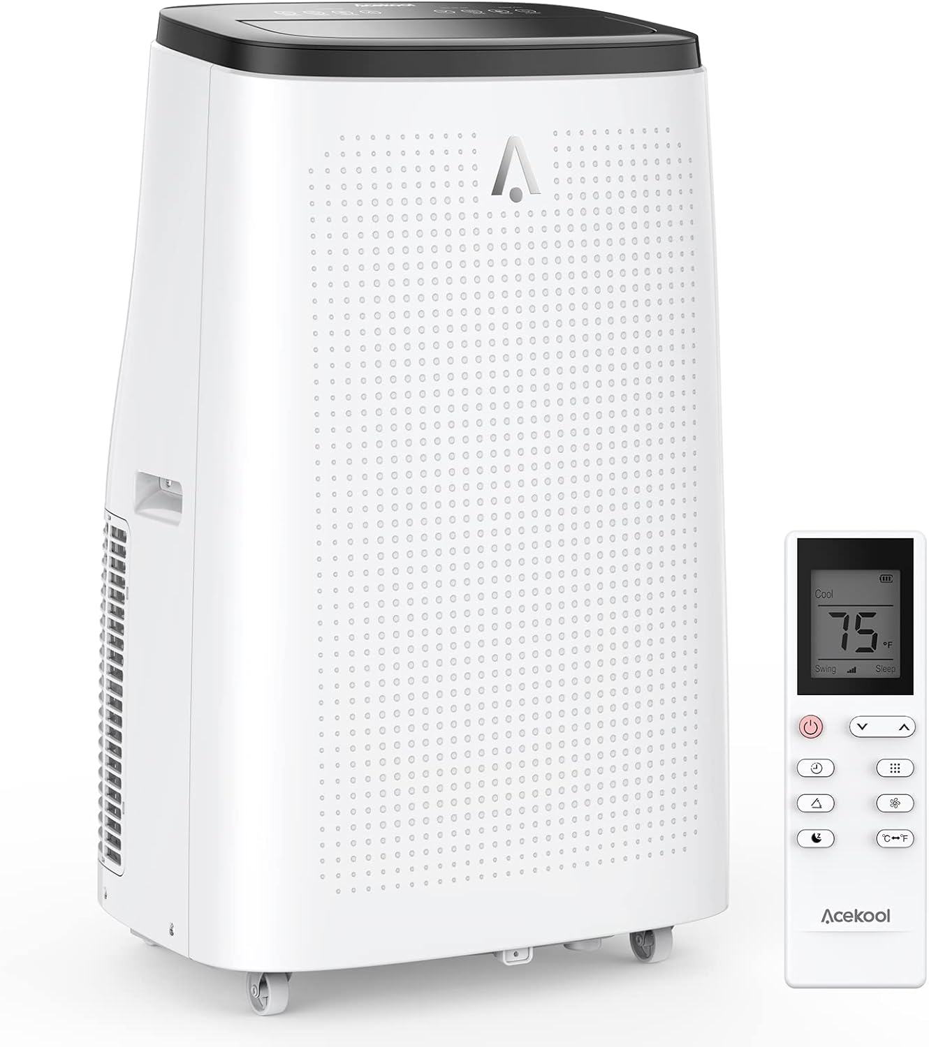 Acekool Portable Air Conditioner 14,000 BTU 3-IN-1 Quiet AC Unit with Remote Control, Built-in Dehumidifier, Fan, Auto, Sleep Modes, Cools Room up to 750 sq. ft, Exhaust Hose & Window Kit, 24H Timer
