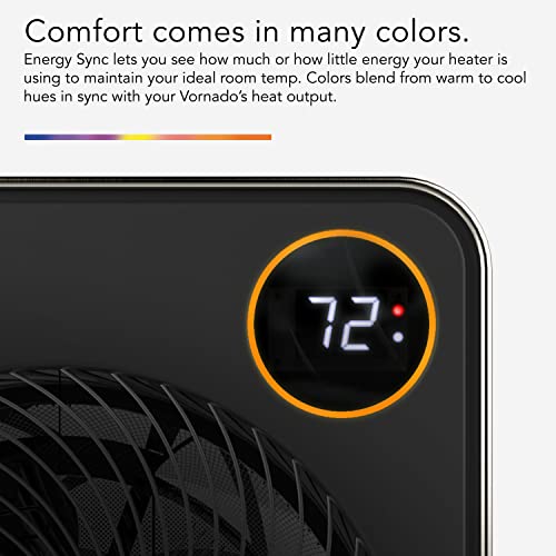Vornado Whole Room Metal Space Heater, Digital Thermostat, Remote Control, 1500 Watts, Stainless Steel