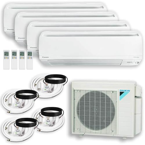 Daikin 4-Zone Ductless Mini-Split A/C Heat Pump System w/Maxwell Installation Kit and Wall Mounting Bracket