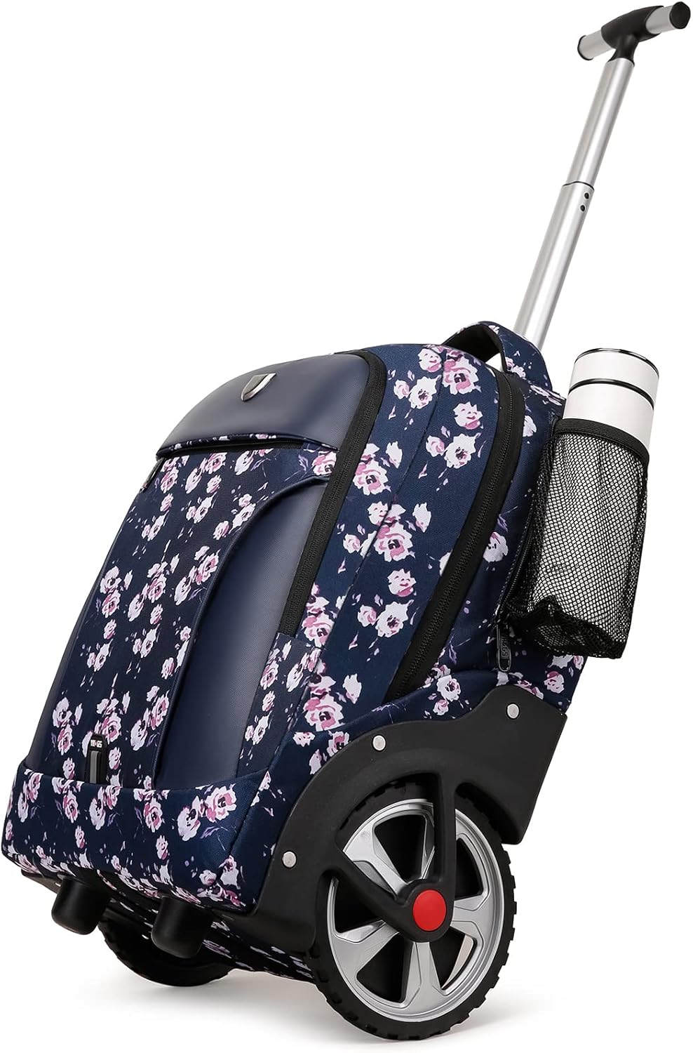Rolling Backpack, Waterproof Backpack with Wheels for Business, College Student and Travel Commuter, Carry on Backpack with Laptop Compartment, Fit 17 Inch Laptop, Wheeled Backpack for Adults