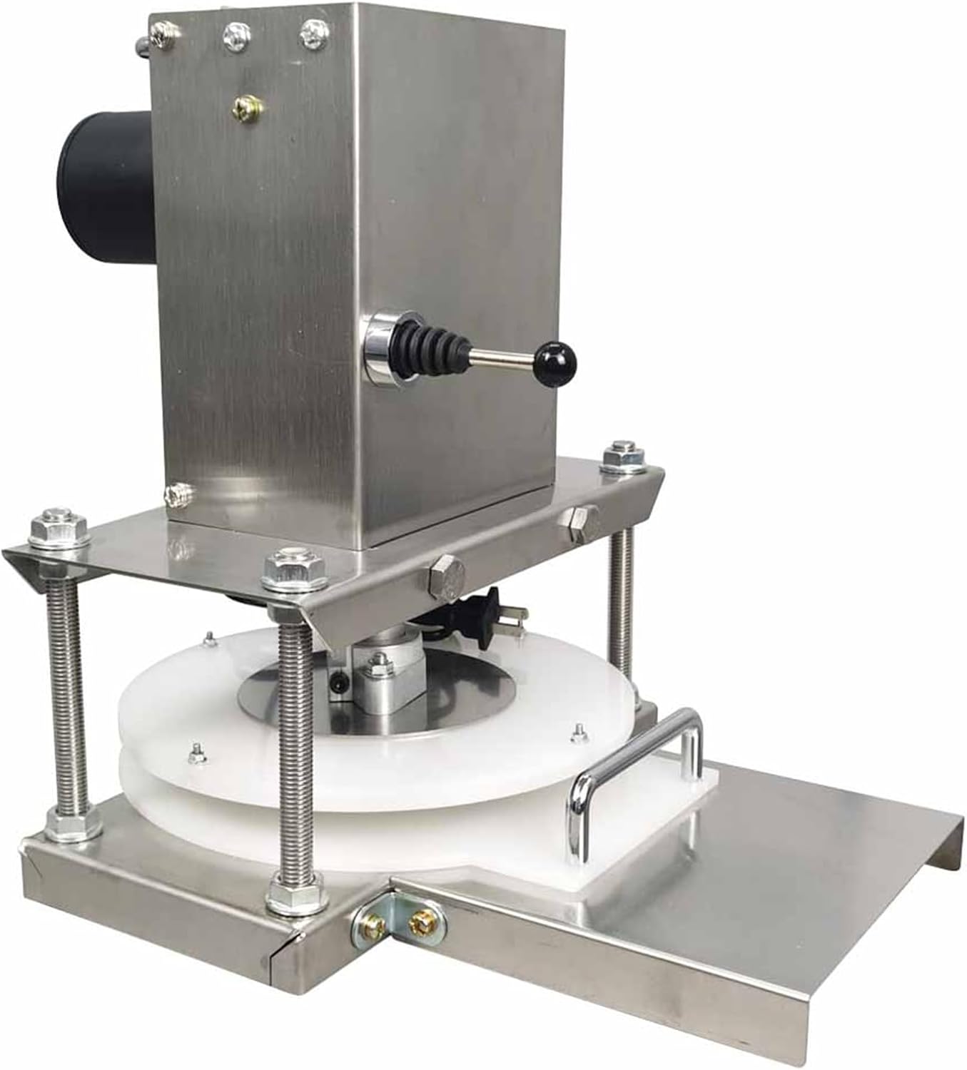 INTBUYING Electric Pizza Dough Press Machine 8.6inch Commercial Electric Dough Roller Sheeter Pastry Pizza Dough Pastry Press Making Machine for Pressing Pizza Hand-held Cakes