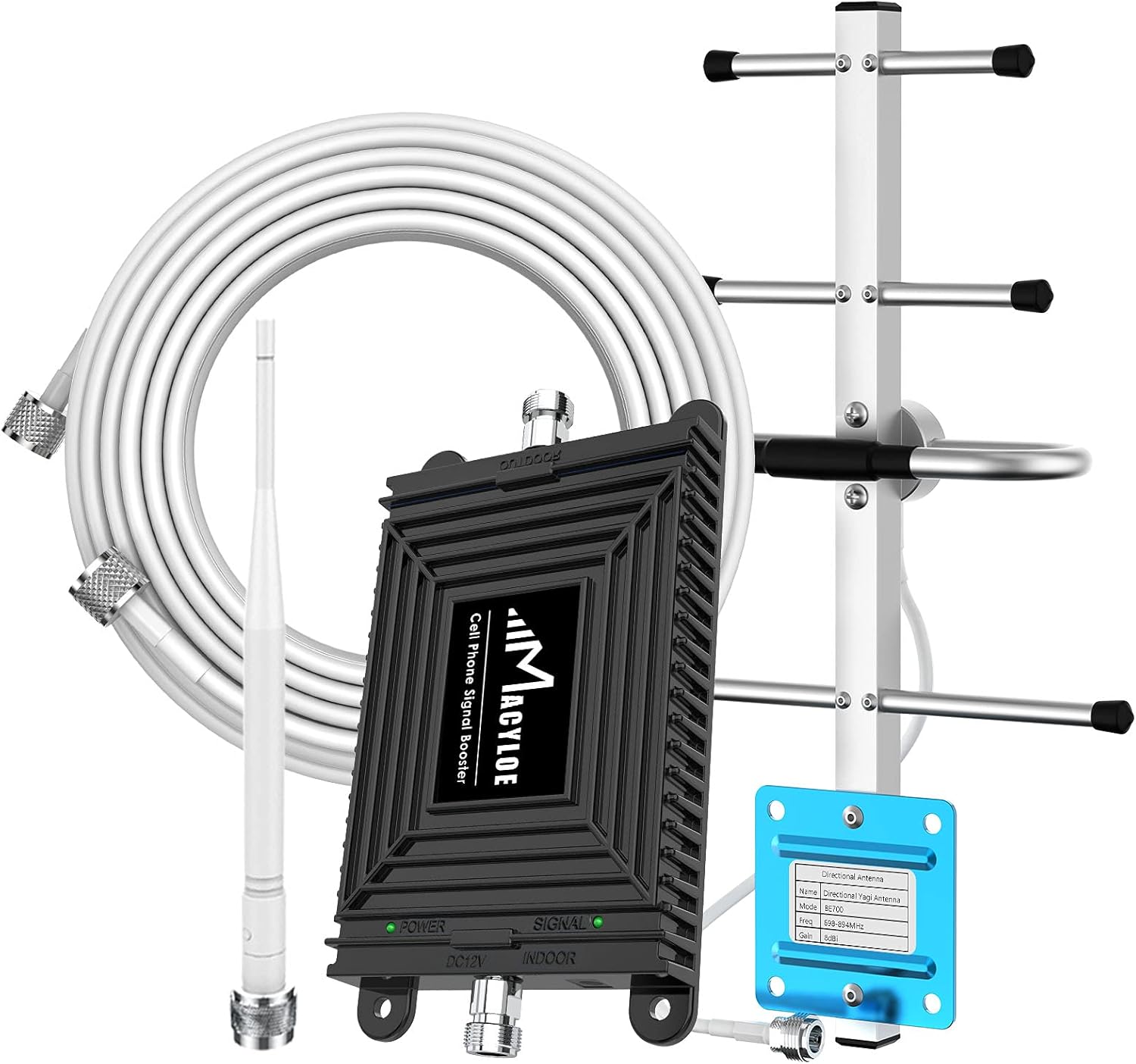 Verizon Home Cell Signal Booster Supports All US Carriers-Verizon，AT&T，T-Mobile，US Cellular 700Mhz Band 13/12/17 Signal Booster for Cell Phone Improves 4G LTE Signal Cover Up to 3,000 Sq. Ft