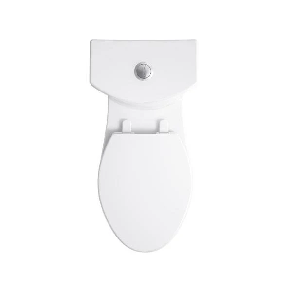 Persuade Curv 2-Piece 1.6/1.0 GPF Dual Flush Elongated Toilet in White, Seat Inc