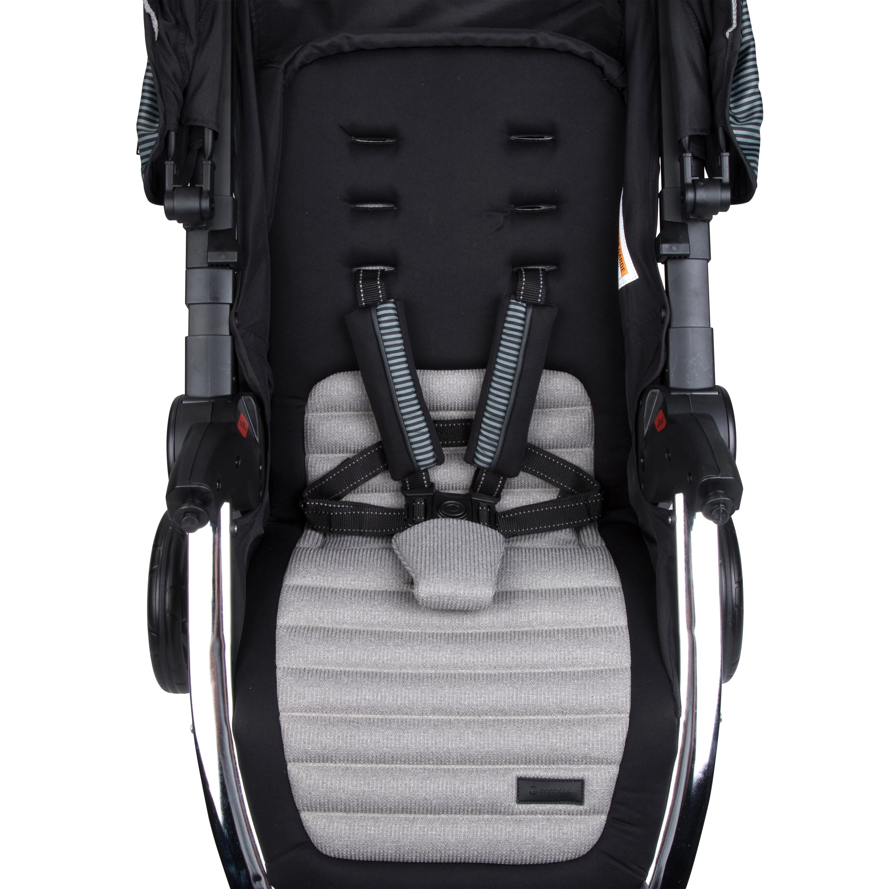 Monbebe Edge Travel System Stroller and Rear-Facing Infant Car Seat, Pinstripe