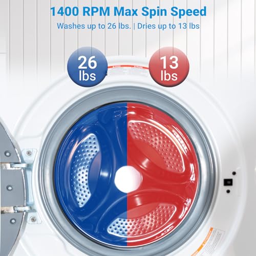 Smad Washer and Dryer Ideal for Home, Apartment, Laundry, Hotel, White