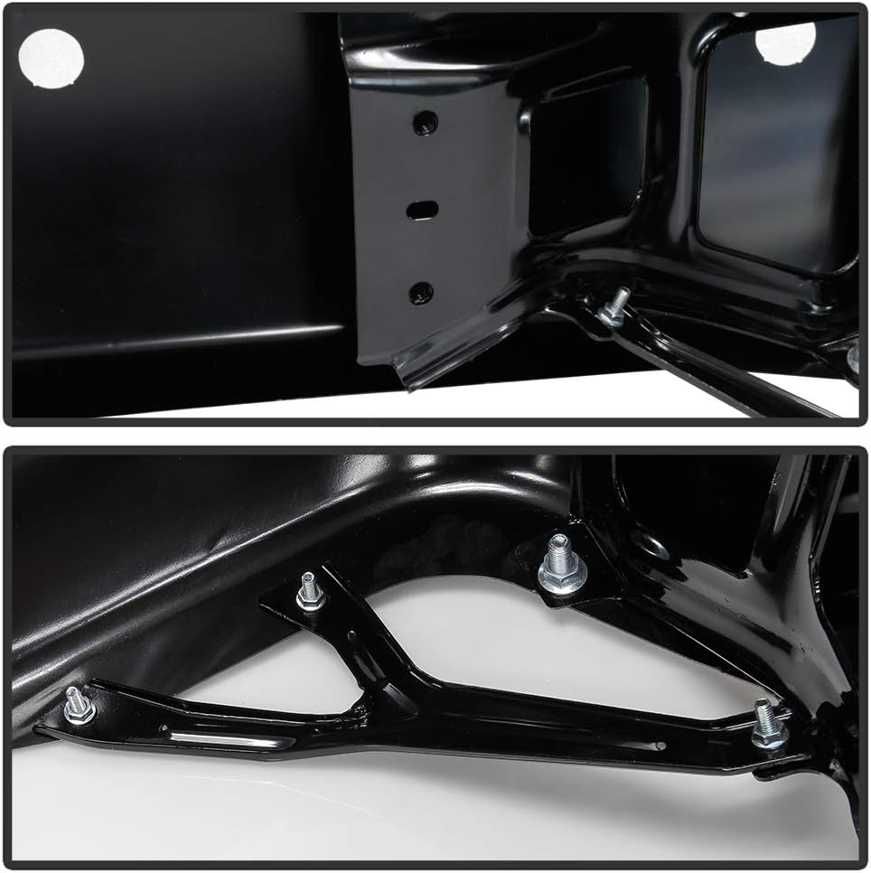 ACANII - For 2009-2018 Dodge Ram 1500 w/Sensor Holes w/o Dual Exhaust Black Steel Rear Step Bumper Complete Assembly