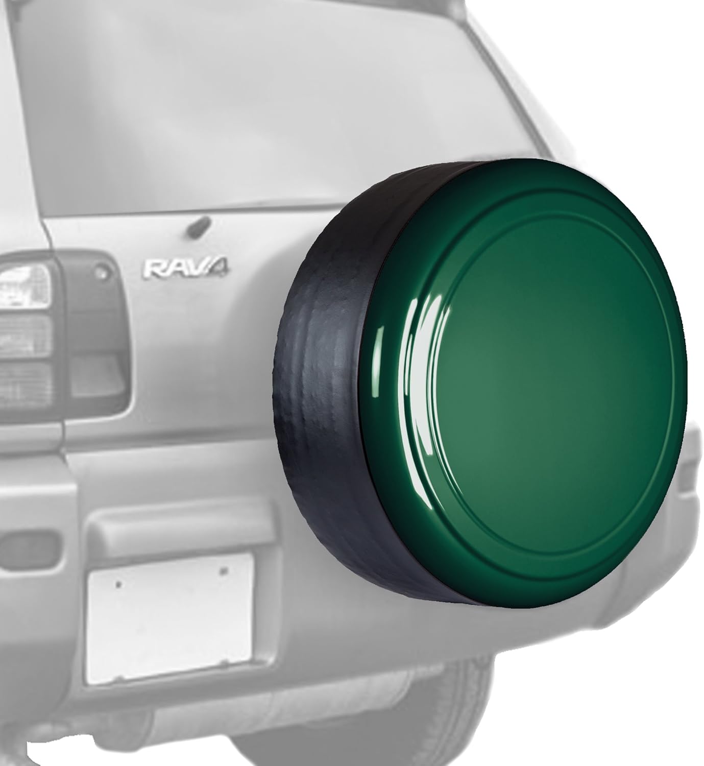 Boomerang 28" Color Matched Rigid Tire Cover for Toyota RAV4 (95-00) - (Plastic Face & Vinyl Band) - Black