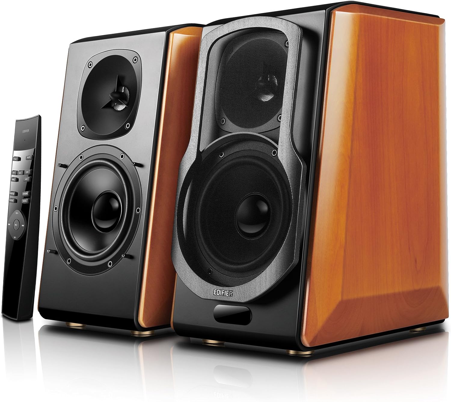 Edifier S2000pro Powered Bluetooth Bookshelf Speakers - Near-Field Active Studio Monitor Speaker with Wireless and Optical Input