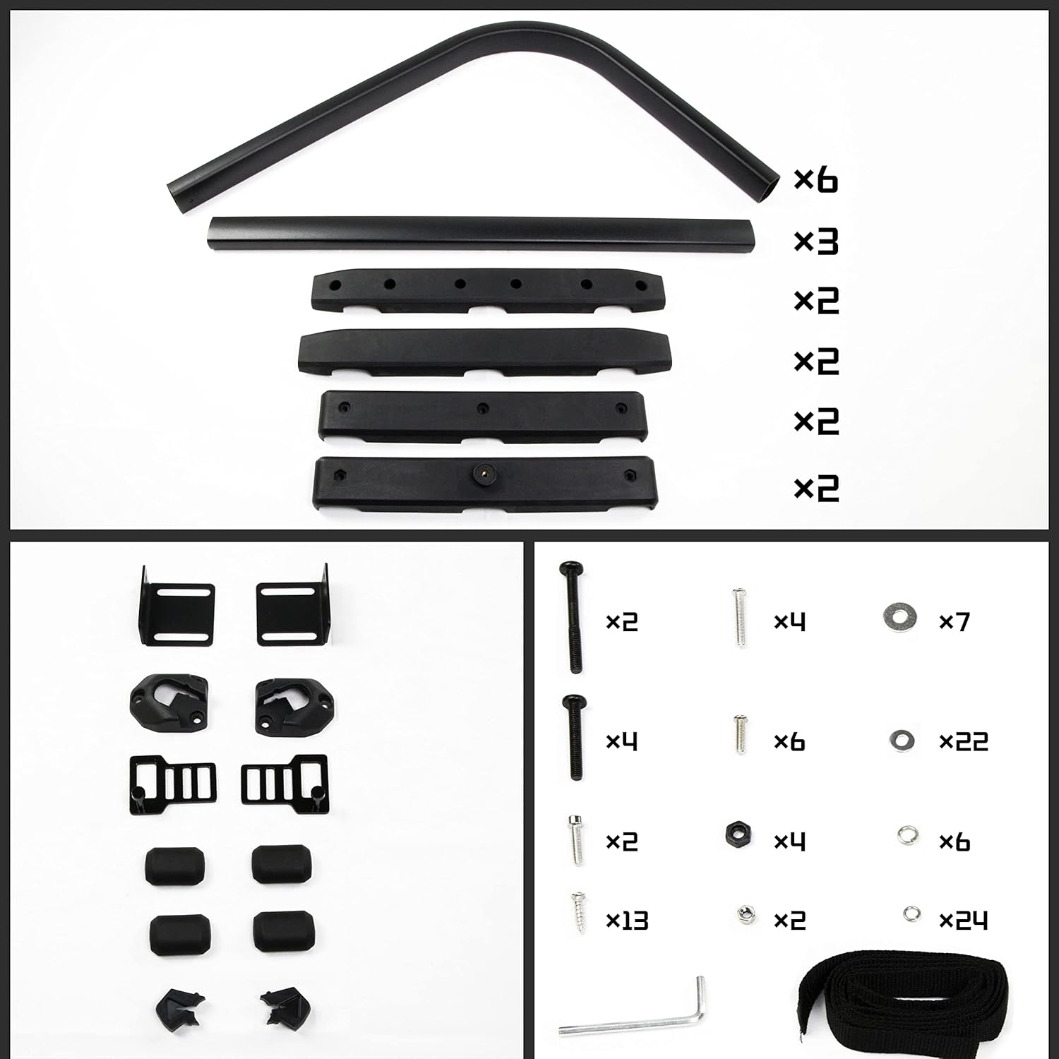 CAROOZE Truck Bed Extender Universal Retractable Tailgate Extension 53.5''-66.9'' for Ford / Titan / Tundra / Ram / Silverado / Sierra Pickup Truck Steel