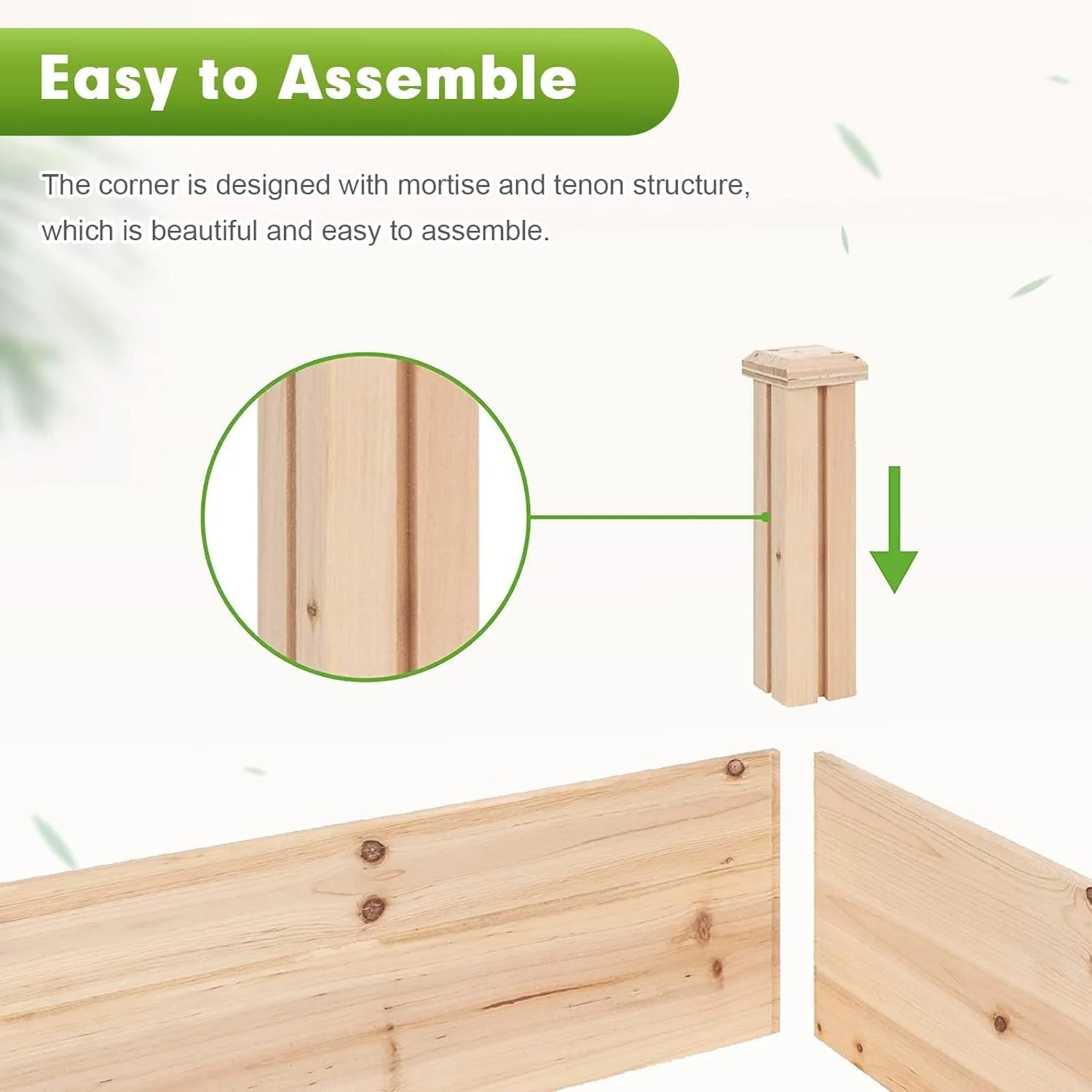 4x4 3 Tier Feet Outdoor Wooden Elevated Raised Garden Bed Planter Kit Grow Gardening Vegetable Natural, S or Yard Gardening, Natural - Curated Treasures Market