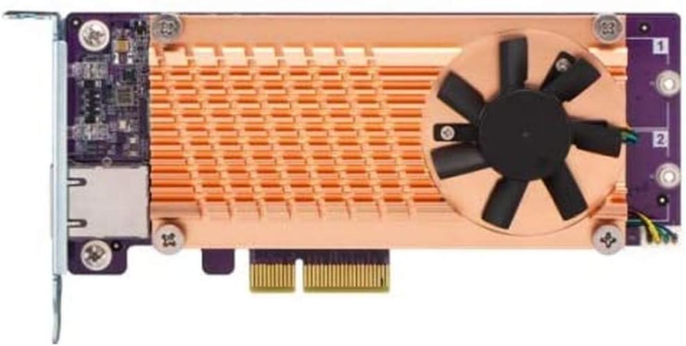 QNAP QM2 Expansion Card, QM2-2P10G1TA (2 x PCIe 2280 M.2 SSD Slots, PCIe Gen2 x 4)