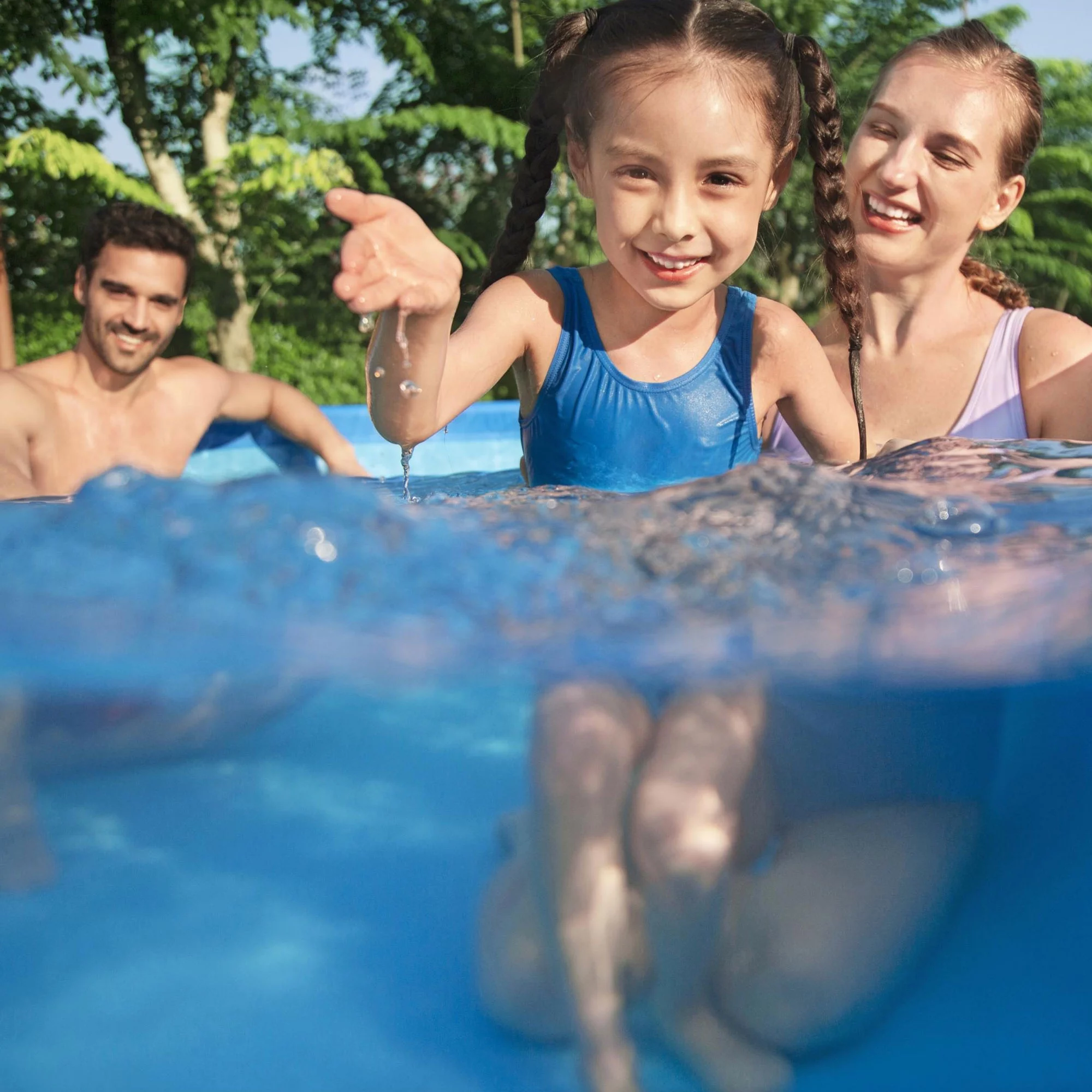 Bestway Steel Pro 9.8'x6.6'x26 Rectangular Above Ground Swimming Pool Set