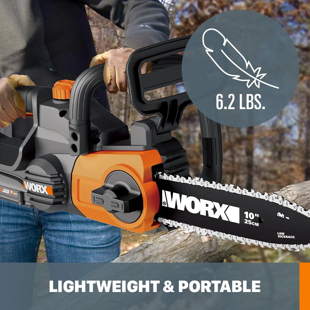 Worx WG322.9 20V Power Share 10 Cordless Chainsaw with Auto-Tension (Tool Only)