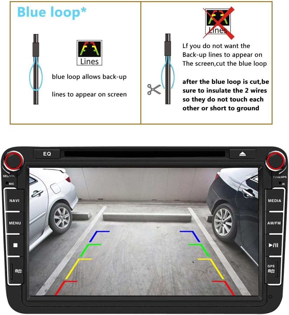 Misayaee HD 720p Roof Camera Reverse Camera Third Brake Light Camera Rear View Backup Camera for Transporter Express/ Savana Explorer 1500 2500 3500 2006-2019