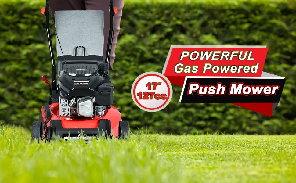 PowerSmart DB8617P 17 in. 3-in-1 Gas Push Lawn Mower
