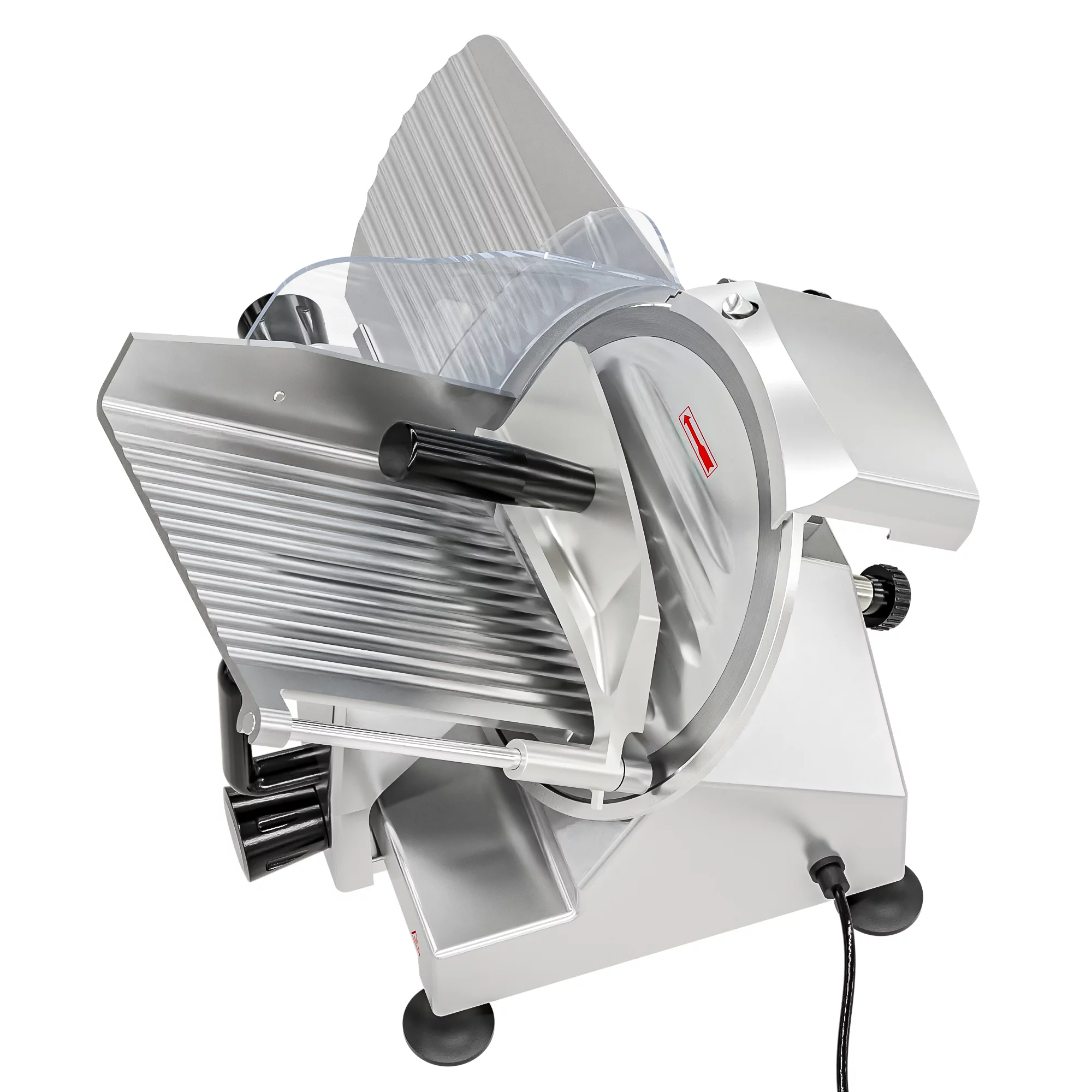 Commercial Deli Meat Slicer with 10” Carbon Steel Blade for Cutting and Slicing Food (Ham, Deli, Cheese, etc.) Electric Cutter with Adjustable Thickness [Silver]