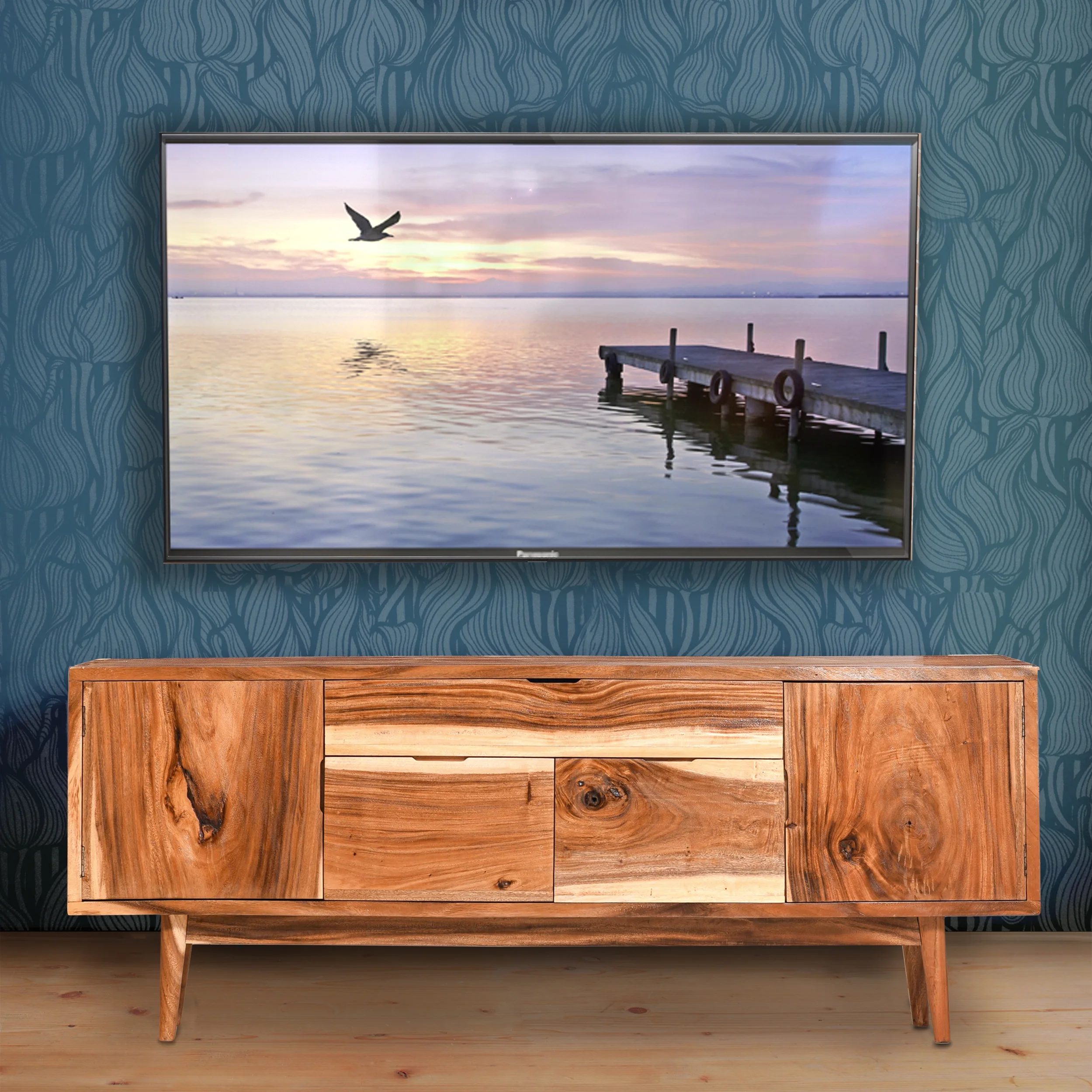 Belum Live Edge Suar Wood Buffet with 2 doors/2 drawers