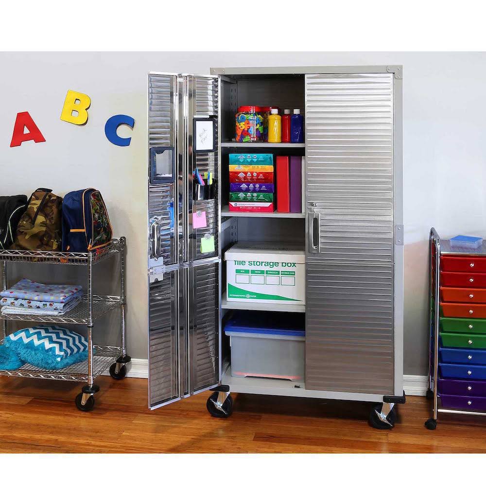 Seville Classics Heavy Duty Storage Cabinet, Stainless Steel