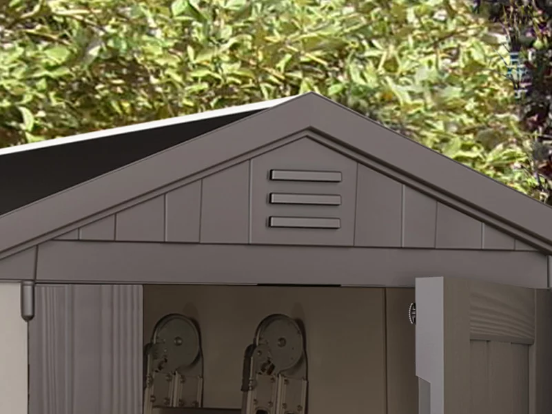 Keter Factor 4' x 6' Resin Storage Shed, All-Weather Plastic Outdoor Storage, Beige/Taupe