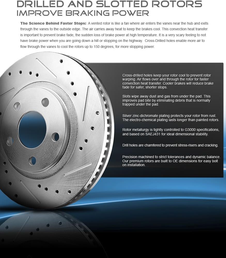 Callahan CDS02538 FRONT 324mm + REAR 322mm D/S 5 Lug [4] Rotors [ fit G35 2003 2004 Brembo Models 350Z ]
