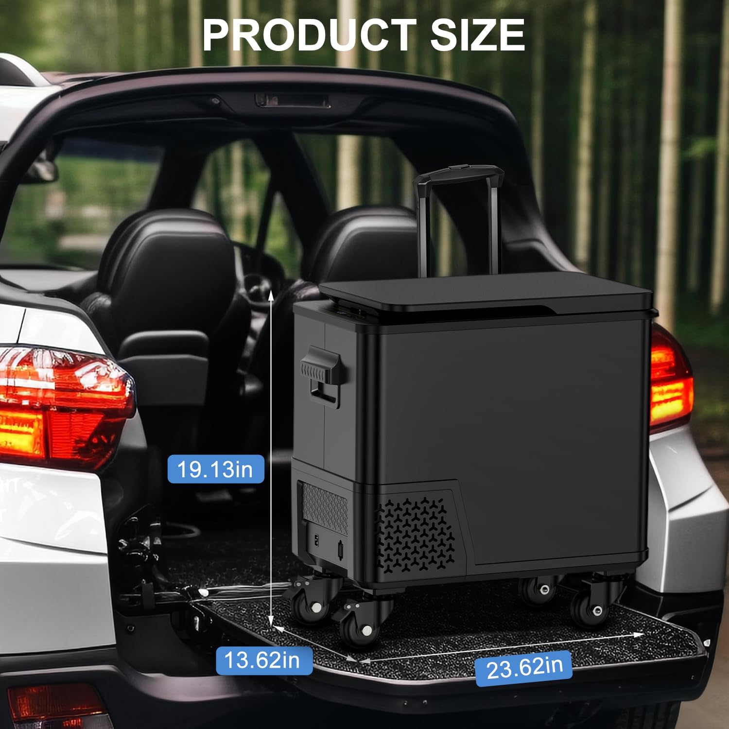 12v Refrigerator, 40 Quart(38L) Electric Cooler Car Refrigerator APP Control, Portable Freezer Fridge Cooler -4℉~68℉ 12/24V DC & 100-240V AC, Car Fridge for RV, Truck, Van, Camping, Travel, Outdoor