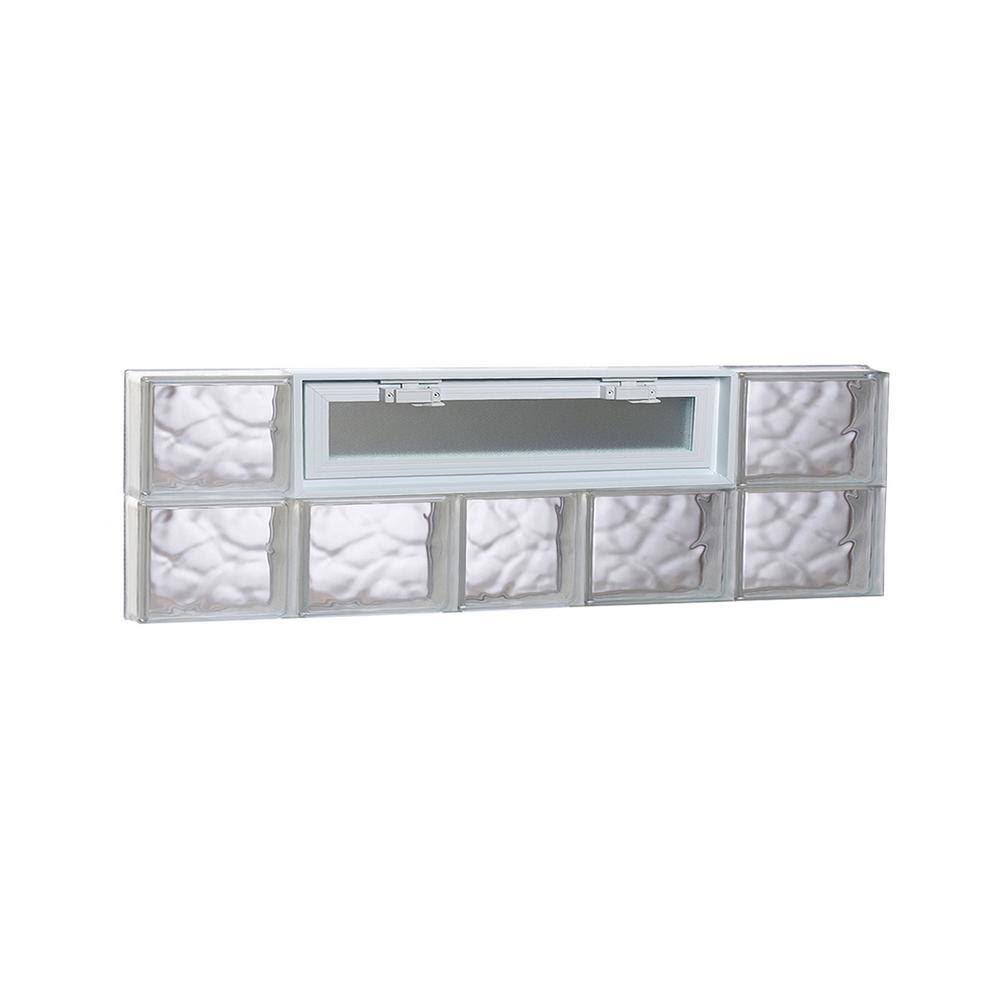 REDI2SET Wavy Pattern Frameless Replacement Glass Block Window (Rough Opening: 38-in x 12-in; Actual: 36.75-in x 11.5-in) V3812D