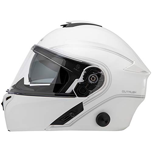 Sena Outrush R Bluetooth Modular Motorcycle Helmet with Intercom System (Matte Black, XL)