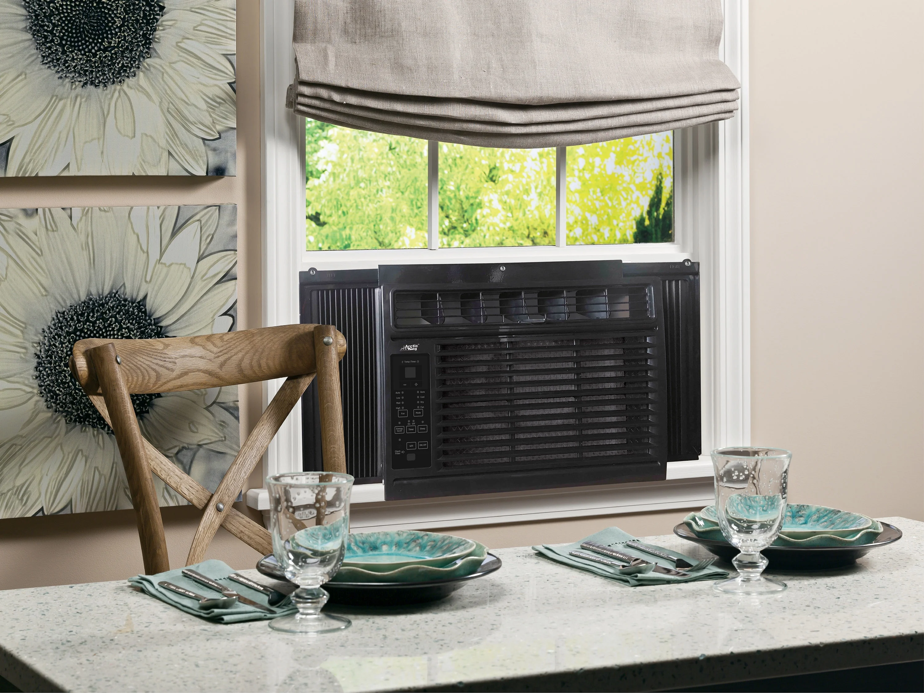 Arctic King 8,000 BTU 115V Smart Window Air Conditioner, Black, WWK08CW91E-B