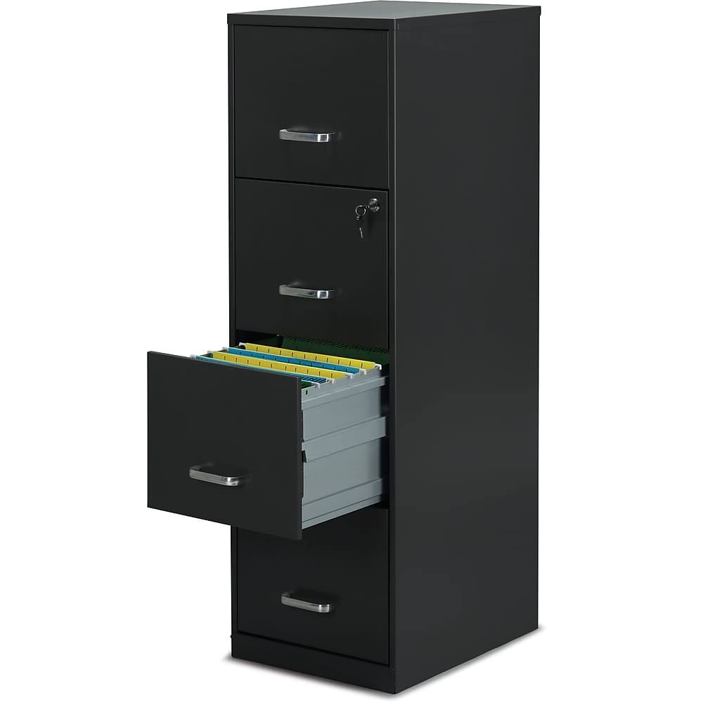 Staples 4-Drawer Vertical File Cabinet Charcoal Letter 18x22 D (52148) 2806663