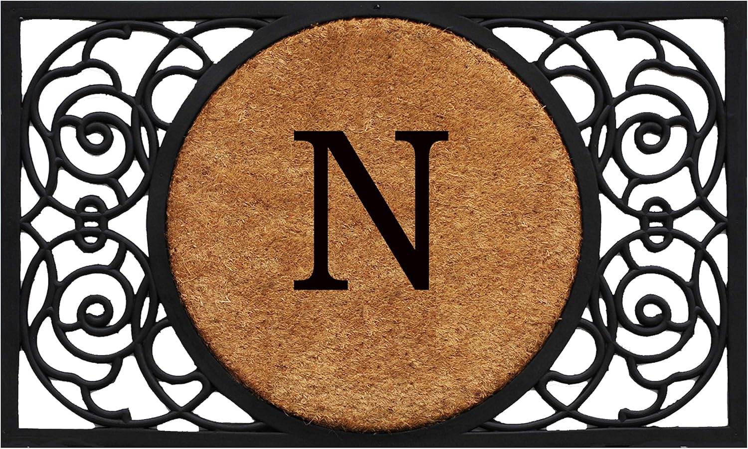 Calloway Mills 180031830B Armada Circle Monogram Doormat, 18" x 30" (Letter B)