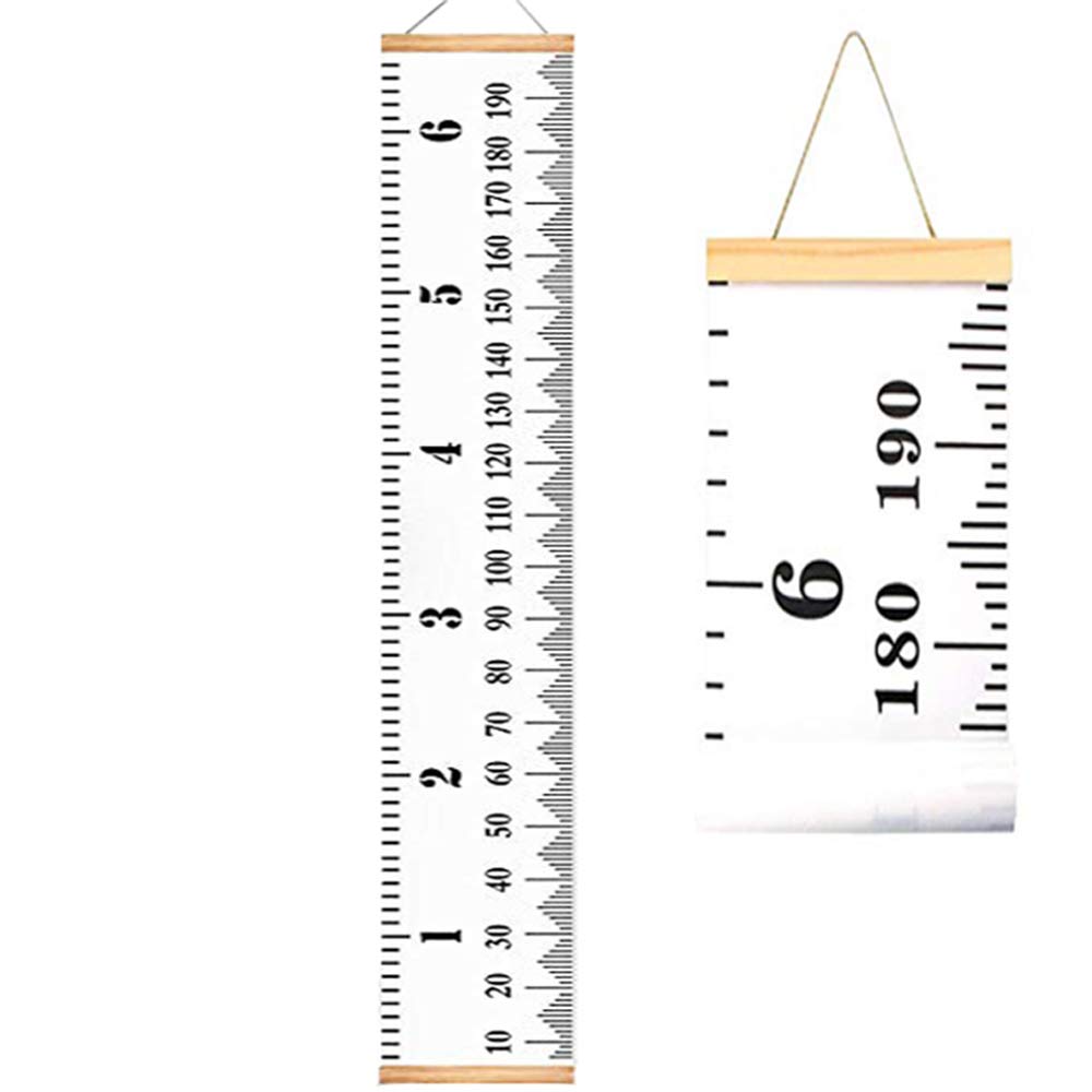 Growth Charts for Kids,Accurate Baby Height Growth Chart Ruler,Removable Canvas Wall Hanging Measurement Chart for Home Decoration Pack of 2