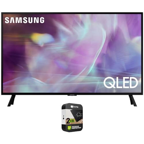 Samsung Q60DA QLED 4K Smart TV Bundle with 2 YR CPS Enhanced Protection Pack