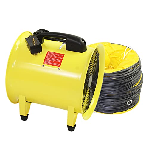 MaxxAir HVHF 12COMBO Heavy Duty Cylinder Fan with 20-foot Vinyl Hose